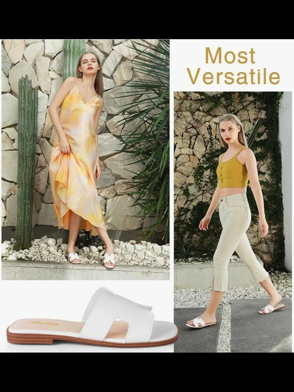 Madden Girl White Open-Toe Slide Sandals